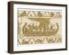 Bayeux Tapestry: Vessel in Which Harold Returned to England after Visiting William in Normandy-null-Framed Art Print