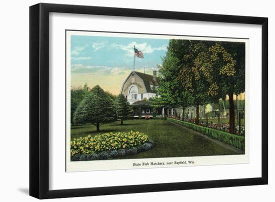 Bayfield, Wisconsin - State Fish Hatchery Scene-Lantern Press-Framed Art Print