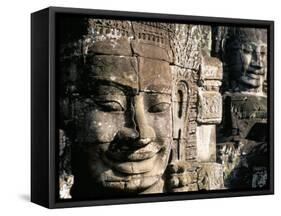 Bayon Temple, Angkor, Unesco World Heritage Site, Siem Reap, Cambodia, Indochina-Bruno Morandi-Framed Stretched Canvas