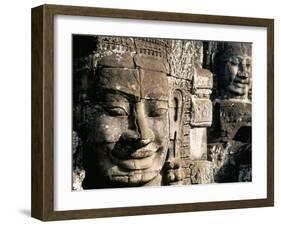 Bayon Temple, Angkor, Unesco World Heritage Site, Siem Reap, Cambodia, Indochina-Bruno Morandi-Framed Photographic Print