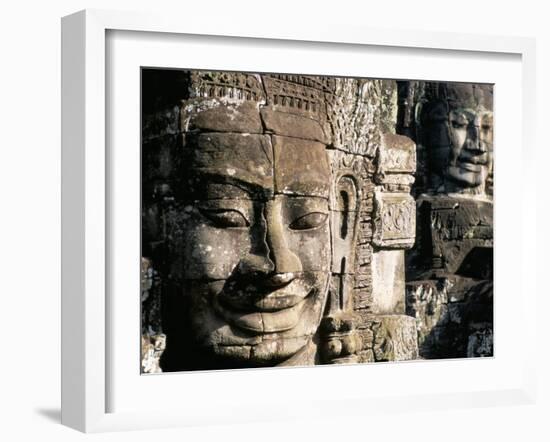 Bayon Temple, Angkor, Unesco World Heritage Site, Siem Reap, Cambodia, Indochina-Bruno Morandi-Framed Photographic Print