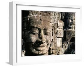 Bayon Temple, Angkor, Unesco World Heritage Site, Siem Reap, Cambodia, Indochina-Bruno Morandi-Framed Photographic Print