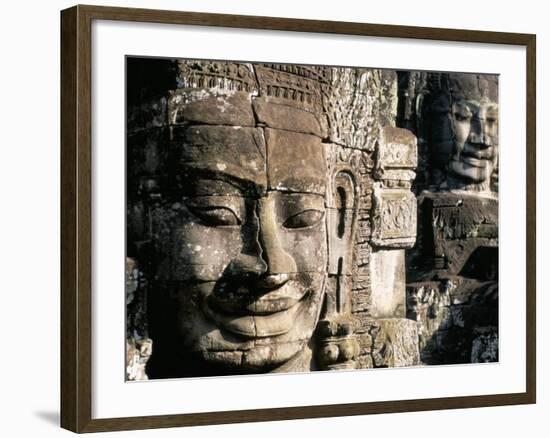 Bayon Temple, Angkor, Unesco World Heritage Site, Siem Reap, Cambodia, Indochina-Bruno Morandi-Framed Photographic Print