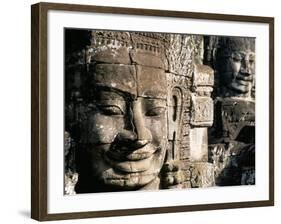 Bayon Temple, Angkor, Unesco World Heritage Site, Siem Reap, Cambodia, Indochina-Bruno Morandi-Framed Photographic Print