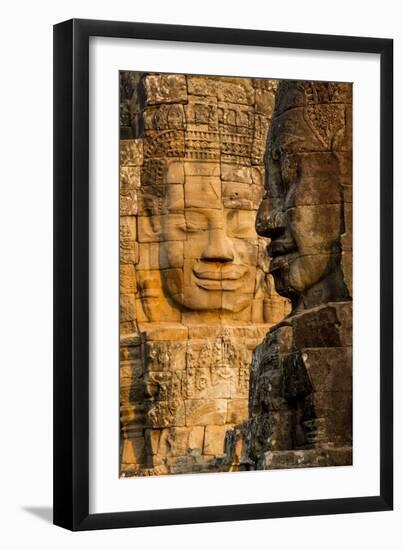 Bayon Temple, Angkor Wat, Siem Reap, Cambodia-Paul Souders-Framed Premium Photographic Print