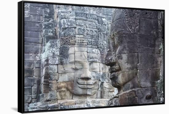 Bayon Temple,Angkor Wat, Siem Reap, Cambodia-Paul Souders-Framed Stretched Canvas