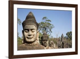 Bayon Temple, Angkor Wat, Siem Reap, Cambodia-Paul Souders-Framed Photographic Print