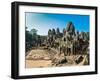 Bayon Temple at Angkor Thom-David Ionut-Framed Photographic Print