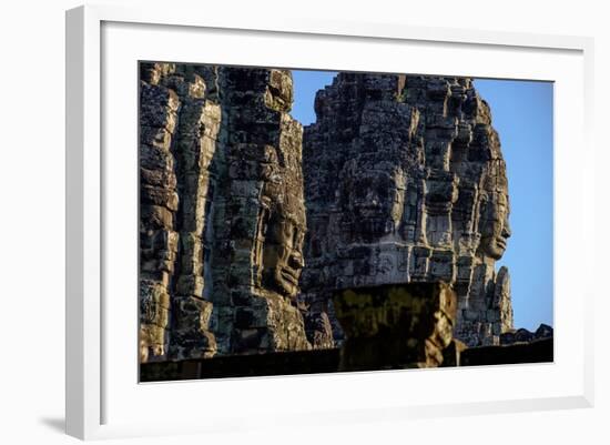 Bayon Temple, Built in 12th to 13th Century by King Jayavarman Vii, Angkor-Nathalie Cuvelier-Framed Photographic Print