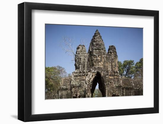 Bayon Temple Gates, Angkor Wat, Siem Reap, Cambodia-Paul Souders-Framed Photographic Print