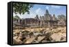 Bayon Temple in Angkor Thom-Michael Nolan-Framed Stretched Canvas