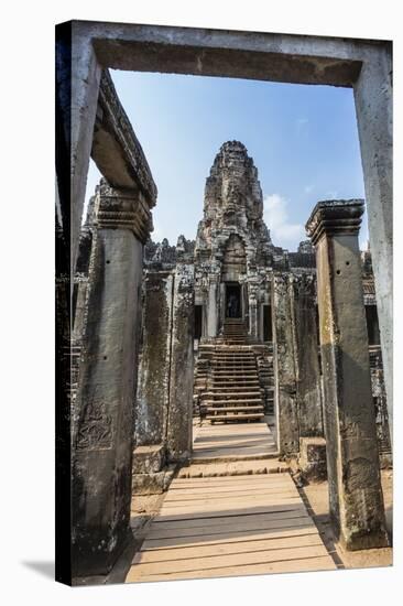 Bayon Temple in Angkor Thom-Michael Nolan-Stretched Canvas