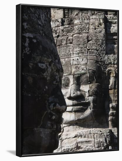 Bayon Temple, Late 12th Century, Buddhist, Angkor Thom, Angkor, Siem Reap, Cambodia, Southeast Asia-Robert Harding-Framed Photographic Print