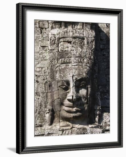 Bayon Temple, Late 12th Century, Buddhist, Angkor Thom, Angkor, Siem Reap, Cambodia, Southeast Asia-Robert Harding-Framed Photographic Print