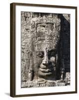 Bayon Temple, Late 12th Century, Buddhist, Angkor Thom, Angkor, Siem Reap, Cambodia, Southeast Asia-Robert Harding-Framed Photographic Print