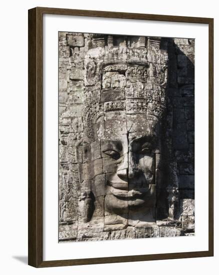 Bayon Temple, Late 12th Century, Buddhist, Angkor Thom, Angkor, Siem Reap, Cambodia, Southeast Asia-Robert Harding-Framed Photographic Print