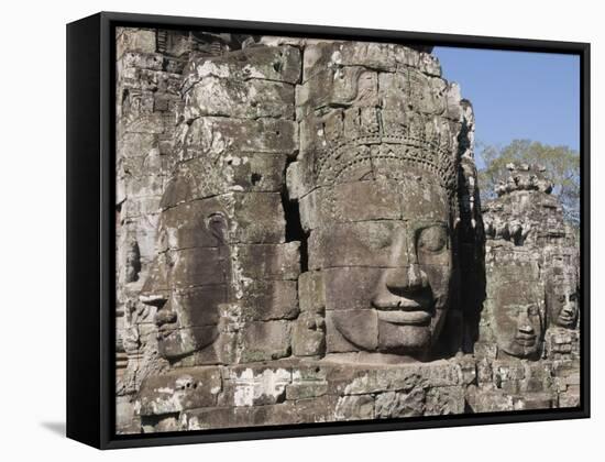 Bayon Temple, Late 12th Century, Buddhist, Angkor Thom, Angkor, Siem Reap, Cambodia, Southeast Asia-Robert Harding-Framed Stretched Canvas