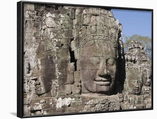 Bayon Temple, Late 12th Century, Buddhist, Angkor Thom, Angkor, Siem Reap, Cambodia, Southeast Asia-Robert Harding-Framed Photographic Print