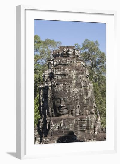 Bayon Temple, Late 12th Century, Buddhist, Angkor Thom, Siem Reap, Cambodia-Robert Harding-Framed Photographic Print