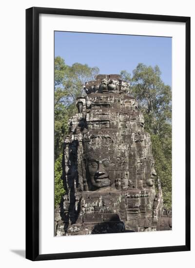 Bayon Temple, Late 12th Century, Buddhist, Angkor Thom, Siem Reap, Cambodia-Robert Harding-Framed Photographic Print