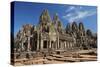 Bayon Temple Ruins, Angkor Thom, Angkor World Heritage Site, Siem Reap, Cambodia-David Wall-Stretched Canvas