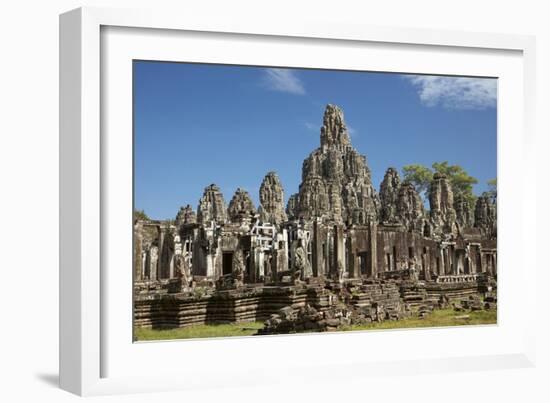 Bayon Temple Ruins, Angkor Thom, Angkor World Heritage Site, Siem Reap, Cambodia-David Wall-Framed Photographic Print