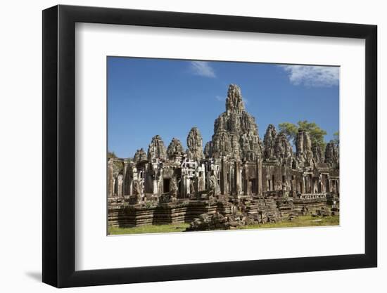 Bayon Temple Ruins, Angkor Thom, Angkor World Heritage Site, Siem Reap, Cambodia-David Wall-Framed Photographic Print