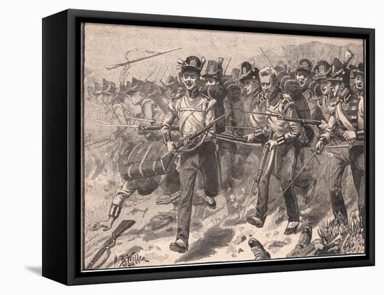 Bayonet Charge at Talavera Ad 1809-William Barnes Wollen-Framed Stretched Canvas