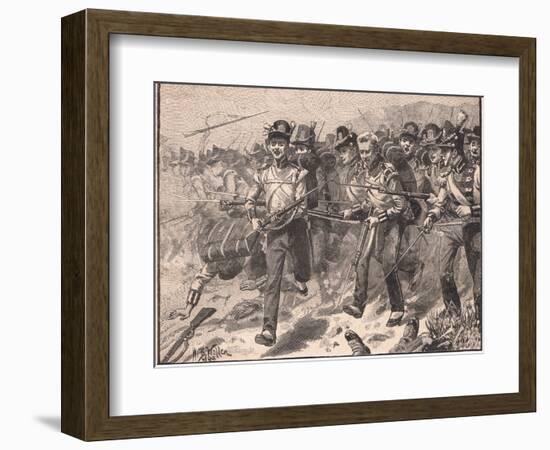 Bayonet Charge at Talavera Ad 1809-William Barnes Wollen-Framed Giclee Print