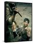 Bayonet Wielding South Vietnamese Soldier Menacing Captured Viet Cong Suspect During Interrogation-Larry Burrows-Framed Stretched Canvas