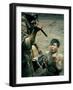 Bayonet Wielding South Vietnamese Soldier Menacing Captured Viet Cong Suspect During Interrogation-Larry Burrows-Framed Photographic Print