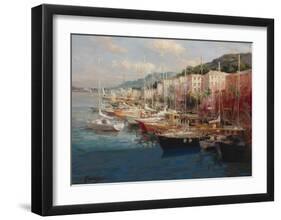 Bayside Harbor III-Furtesen-Framed Art Print