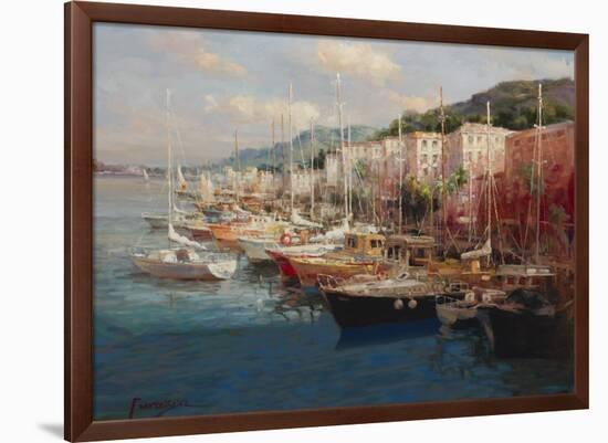 Bayside Harbor III-Furtesen-Framed Art Print