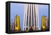 Bayterek Tower with the Golden Towers, Astana, Kazakhstan-Keren Su-Framed Stretched Canvas