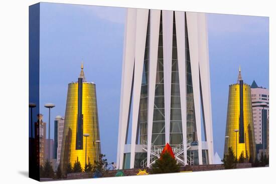 Bayterek Tower with the Golden Towers, Astana, Kazakhstan-Keren Su-Stretched Canvas