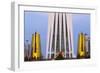 Bayterek Tower with the Golden Towers, Astana, Kazakhstan-Keren Su-Framed Photographic Print