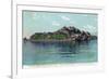 Bayview of Alcatraz Island and Prison - San Francisco, CA-Lantern Press-Framed Art Print