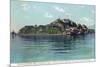 Bayview of Alcatraz Island and Prison - San Francisco, CA-Lantern Press-Mounted Art Print