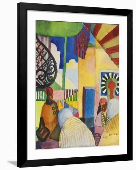 Bazaar, 1914-August Macke-Framed Giclee Print