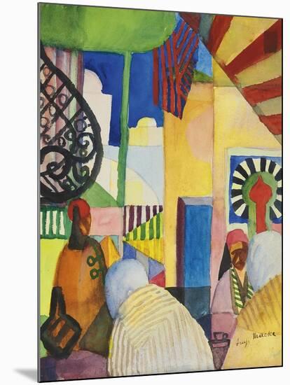 Bazaar, 1914-August Macke-Mounted Giclee Print