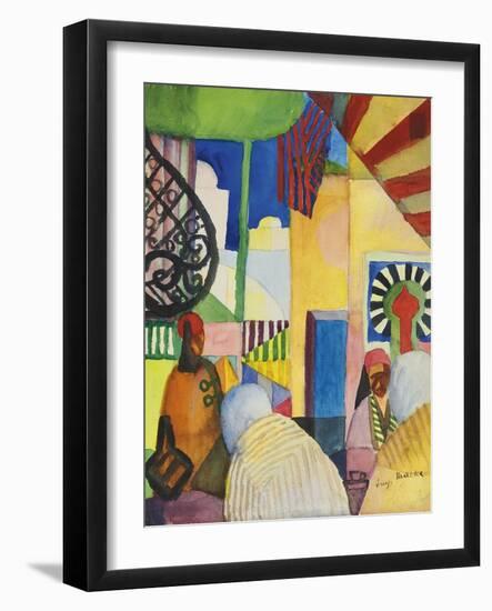 Bazaar, 1914-August Macke-Framed Giclee Print