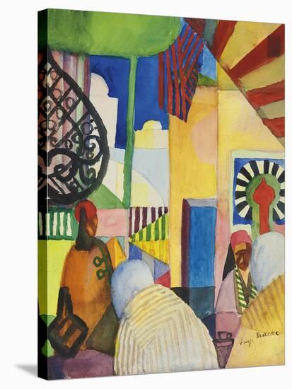 Bazaar, 1914-August Macke-Stretched Canvas