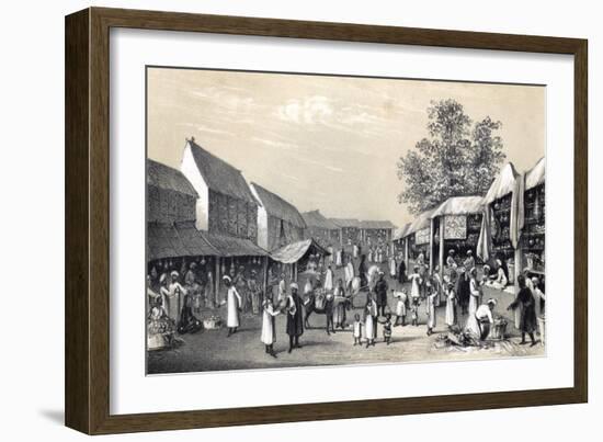 Bazaar at Cabul, in the Fruit Season, 1847-B Clayton-Framed Giclee Print