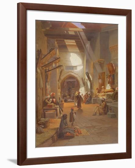 Bazaar at Girgah, One of 24 Illustrations Produced by G.W. Seitz, Printed C.1873-Carl Friedrich Heinrich Werner-Framed Giclee Print