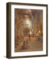 Bazaar at Girgah, One of 24 Illustrations Produced by G.W. Seitz, Printed C.1873-Carl Friedrich Heinrich Werner-Framed Giclee Print