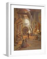 Bazaar at Girgah, One of 24 Illustrations Produced by G.W. Seitz, Printed C.1873-Carl Friedrich Heinrich Werner-Framed Giclee Print