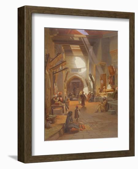 Bazaar at Girgah, One of 24 Illustrations Produced by G.W. Seitz, Printed C.1873-Carl Friedrich Heinrich Werner-Framed Giclee Print