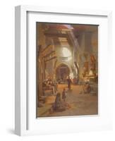 Bazaar at Girgah, One of 24 Illustrations Produced by G.W. Seitz, Printed C.1873-Carl Friedrich Heinrich Werner-Framed Giclee Print