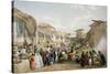 Bazaar at Kabul During the Fruit Season, First Anglo-Afghan War, 1838-1842-James Atkinson-Stretched Canvas