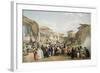 Bazaar at Kabul During the Fruit Season, First Anglo-Afghan War, 1838-1842-James Atkinson-Framed Giclee Print